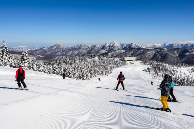 a white ski slope in shiga kogen, nagano, japan destinations